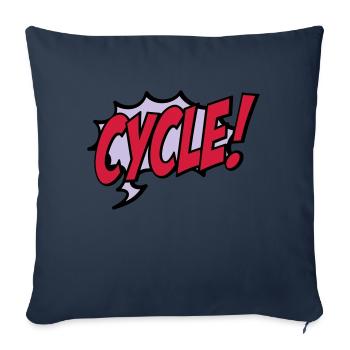 cycle - Housse de coussin décorative 45 x 45 cm - bleu marine - Devant