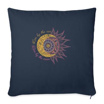 Mandela, Moon, Live by the sun, love by the moon - Sofa pillowcase 17,3'' x 17,3'' (45 x 45 cm) - navy - Front