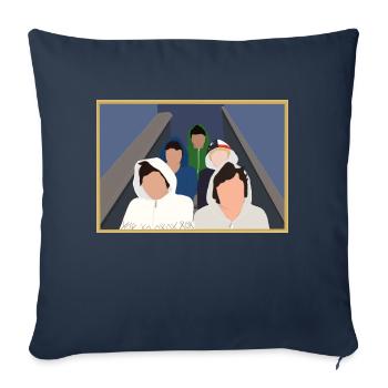 Boys stairs - Housse de coussin décorative 45 x 45 cm - bleu marine - Devant