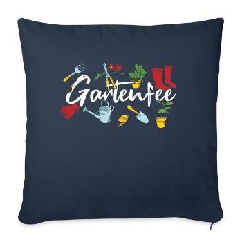 Gartenfee Gärtnerin Garten Gärtnern Kleingarten - Sofakissenbezug 45 x 45 cm - Navy - Vorne