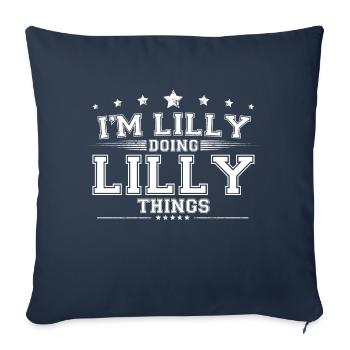 Lilly - Sofa pillowcase 17,3'' x 17,3'' (45 x 45 cm) - navy - Front