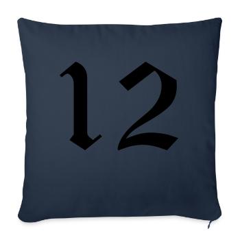 12 - Housse de coussin décorative 45 x 45 cm - bleu marine - Devant