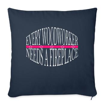 cool logging lumberjackwoodworking quote - Sofa pillowcase 17,3'' x 17,3'' (45 x 45 cm) - navy - Front