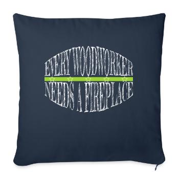 lumberjack jokes jackhammer carpenter joke - Sofa pillowcase 17,3'' x 17,3'' (45 x 45 cm) - navy - Front