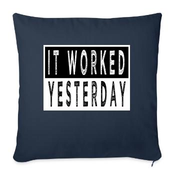 christmas carols computer programming fun - Sofa pillowcase 17,3'' x 17,3'' (45 x 45 cm) - navy - Front