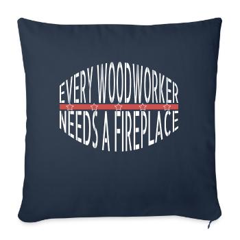 sabrina charpentier tshirts ébéniste - Housse de coussin décorative 45 x 45 cm - bleu marine - Devant