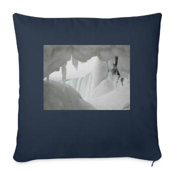 Frozen Niagara Falls - Sofa pillowcase 17,3'' x 17,3'' (45 x 45 cm) - navy - Front