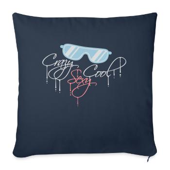 crazy sexy cool design - Sofa pillowcase 17,3'' x 17,3'' (45 x 45 cm) - navy - Front