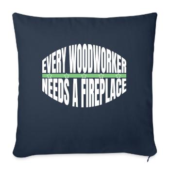 cadeau d’anniversaire idée blagues tronçonneuse saisir - Housse de coussin décorative 45 x 45 cm - bleu marine - Devant