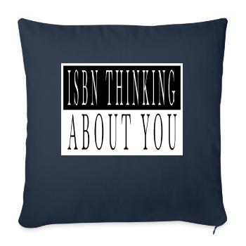 cat cool livre cat wine inspirational j’aime les livres - Housse de coussin décorative 45 x 45 cm - bleu marine - Devant