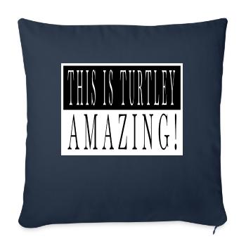 Cool Awesome Tortoises Earth Save the Turtles Wave - Housse de coussin décorative 45 x 45 cm - bleu marine - Devant