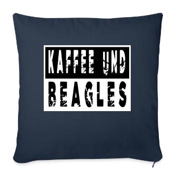 geschenk zitat hunderasse hundefreund coffeeshop - Sofakissenbezug 45 x 45 cm - Navy - Vorne