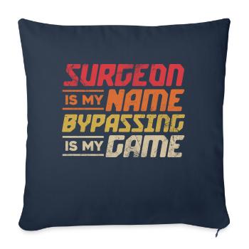 Sleeve Gastrectomie Gastric Bypass - Professionnel - Housse de coussin décorative 45 x 45 cm - bleu marine - Devant