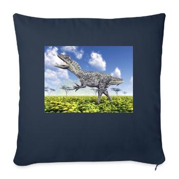 Dinosaur Allosaurus - Sofa pillowcase 17,3'' x 17,3'' (45 x 45 cm) - navy - Front