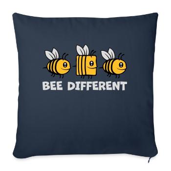 bee different bees quote - Sofa pillowcase 17,3'' x 17,3'' (45 x 45 cm) - navy - Front