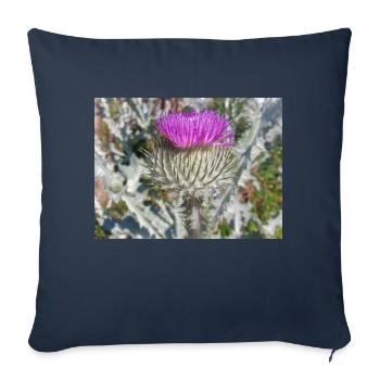 Scotch cotton thistle also woolly thistle - Sofa pillowcase 17,3'' x 17,3'' (45 x 45 cm) - navy - Front
