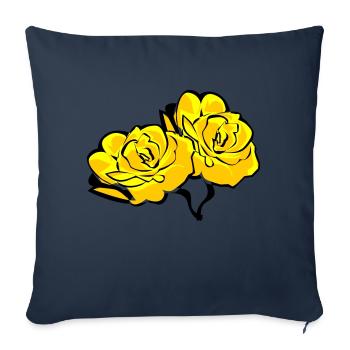 roses - Sofakissenbezug 45 x 45 cm - Navy - Vorne