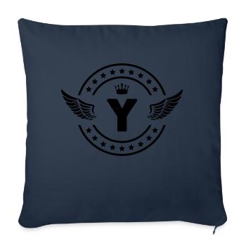 Armoiries - Housse de coussin décorative 45 x 45 cm - bleu marine - Devant