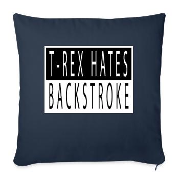 Eau née en 2004 sport brachiosaure motard - Housse de coussin décorative 45 x 45 cm - bleu marine - Devant