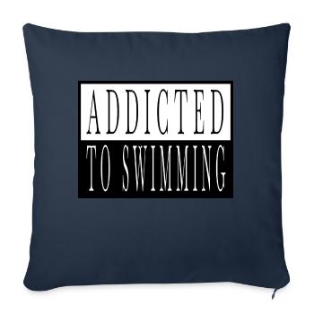 love humor swimming pool tshirts swimmer geek - Sofakissenbezug 45 x 45 cm - Navy - Vorne