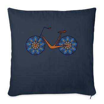 Bike - Sofa pillowcase 17,3'' x 17,3'' (45 x 45 cm) - navy - Front