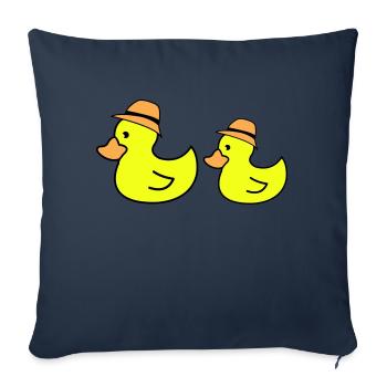 Chapeau de canard - Housse de coussin décorative 45 x 45 cm - bleu marine - Devant