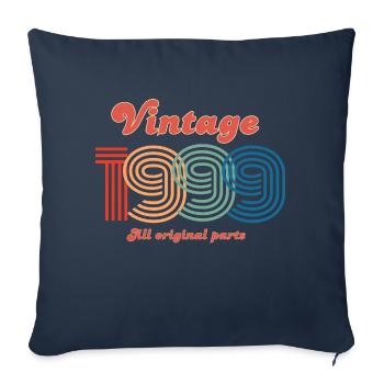 Vintage 1999 all original parts - Housse de coussin décorative 45 x 45 cm - bleu marine - Devant