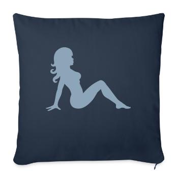 erotisch mädchen - Sofakissenbezug 45 x 45 cm - Navy - Vorne
