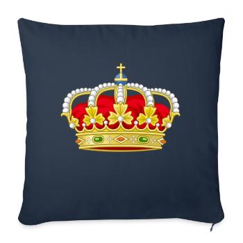 royal crown heraldry king - Sofakissenbezug 45 x 45 cm - Navy - Vorne