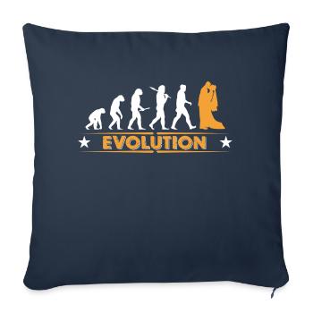 Mariage - evolution - Housse de coussin décorative 45 x 45 cm - bleu marine - Devant