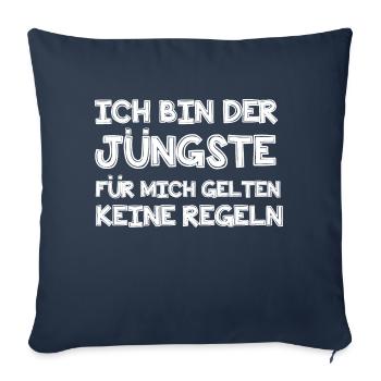Ich bin der Jüngste - Sofakissenbezug 45 x 45 cm - Navy - Vorne