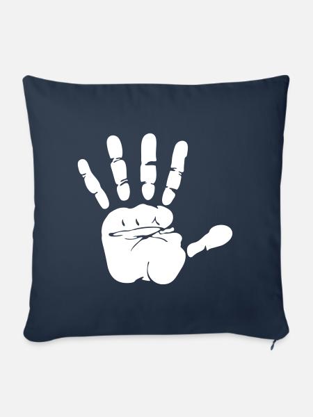 Handabdruck - Sofakissenbezug 45 x 45 cm - Navy