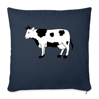 Cow black and white | Cows black color stains - Sofa pillowcase 17,3'' x 17,3'' (45 x 45 cm) - navy - Front