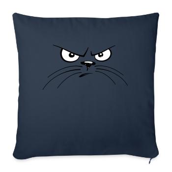 angry cat - Sofakissenbezug 45 x 45 cm - Navy - Vorne