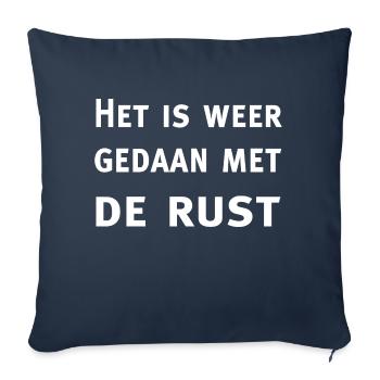 gedaan met de rust - Sierkussenhoes, 45 x 45 cm - navy - Voor