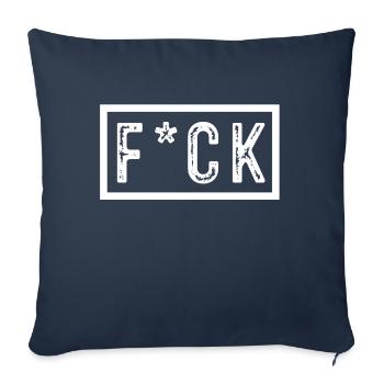 F * ck - Sofa pillowcase 17,3'' x 17,3'' (45 x 45 cm) - navy - Front