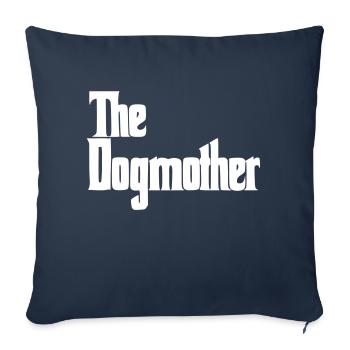 La Dogmother - Maman de chien - Housse de coussin décorative 45 x 45 cm - bleu marine - Devant