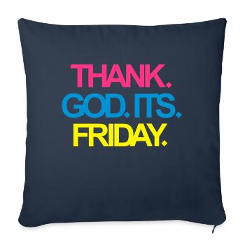 It's Friday! - Sofa pillowcase 17,3'' x 17,3'' (45 x 45 cm) - navy - Front