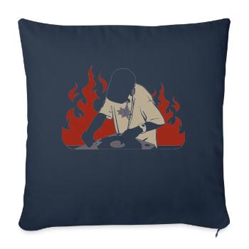 dj - Sofa pillowcase 17,3'' x 17,3'' (45 x 45 cm) - navy - Front