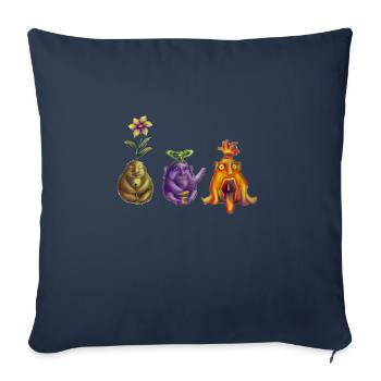 musicien créatif - Housse de coussin décorative 45 x 45 cm - bleu marine - Devant
