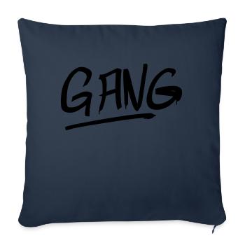 journée d'écriture des gangs - Housse de coussin décorative 45 x 45 cm - bleu marine - Devant