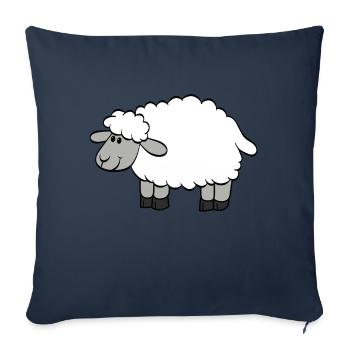 mouton - Housse de coussin décorative 45 x 45 cm - bleu marine - Devant