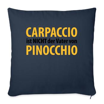 carpaccio is not the father of pinocchio - Sofa pillowcase 17,3'' x 17,3'' (45 x 45 cm) - navy - Front