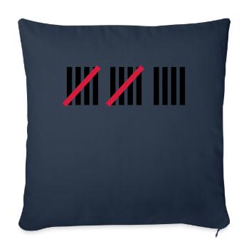 14ème Anniversaire - Housse de coussin décorative 45 x 45 cm - bleu marine - Devant
