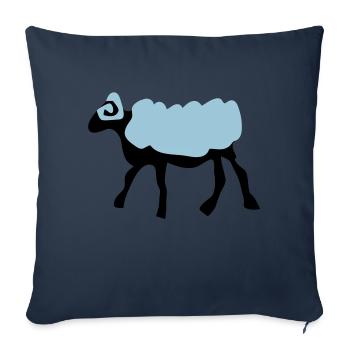 sheep_farm_animal - Housse de coussin décorative 45 x 45 cm - bleu marine - Devant