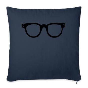 Brille - Sofakissenbezug 45 x 45 cm - Navy - Vorne