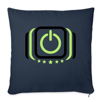 Power An Aus Schalter On Off - Sofakissenbezug 45 x 45 cm - Navy - Vorne