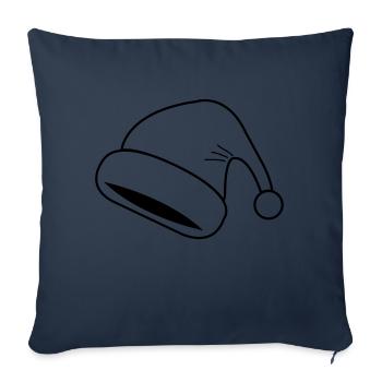 weihnachtsmuetze_001 - Housse de coussin décorative 45 x 45 cm - bleu marine - Devant