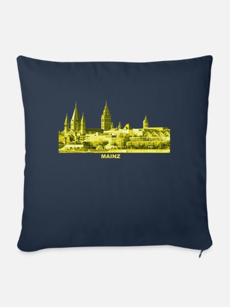 Mainz Rheinland-Pfalz LandeshauptstadtDom - Sofakissenbezug 45 x 45 cm - Navy