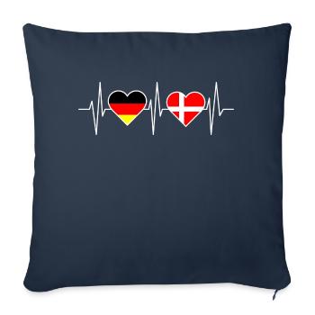 Cadeau Pulse Denmark North disant - Housse de coussin décorative 45 x 45 cm - bleu marine - Devant